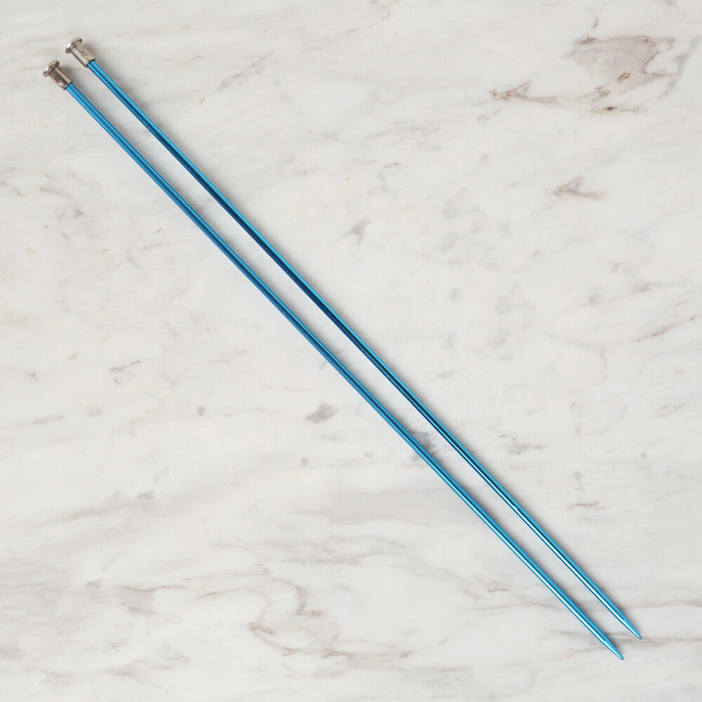 Loren Crafts 5 mm 35 cm Mavi Metal Örgü Şişi - LRN320